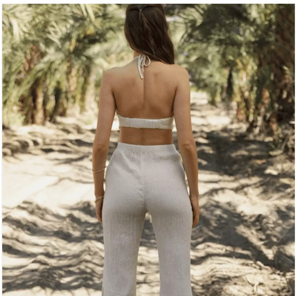 Savannah Morrow Summer Top in Cream Bandeau Crop Top NWT Small - Picture 4 of 12